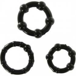 Kit 3 anneaux péniens noir
