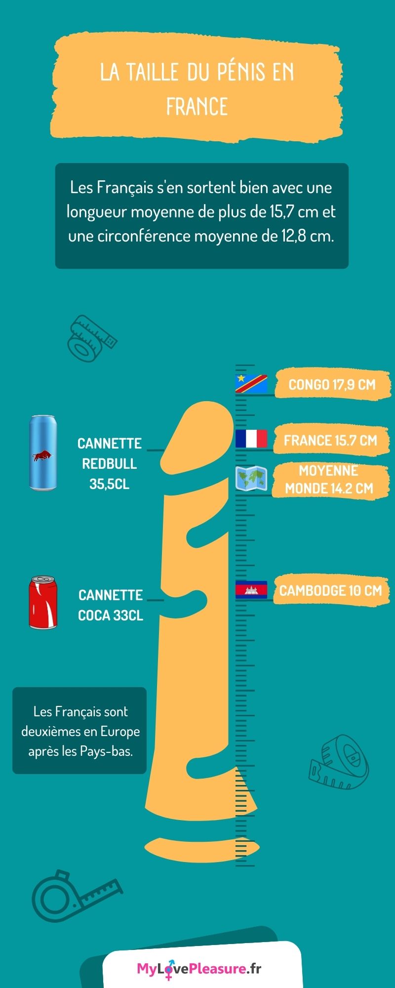 Taille pénis en France